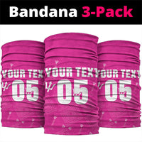 Custom Barbados 2026 Cricket Neck Gaiter Tridents Rise Pink Version