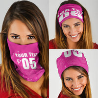 Custom Barbados 2026 Cricket Neck Gaiter Tridents Rise Pink Version