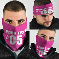 Custom Barbados 2026 Cricket Neck Gaiter Tridents Rise Pink Version