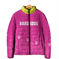 Custom Barbados 2026 Cricket Padded Jacket Tridents Rise Pink Version