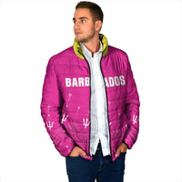 Custom Barbados 2026 Cricket Padded Jacket Tridents Rise Pink Version