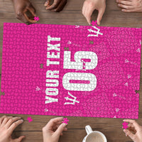 Custom Barbados 2026 Cricket Puzzle Tridents Rise Pink Version