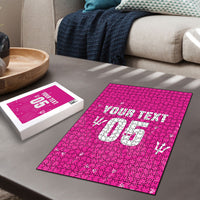 Custom Barbados 2026 Cricket Puzzle Tridents Rise Pink Version