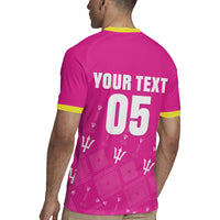 Custom Barbados 2026 Cricket Rugby Jersey Tridents Rise Pink Version