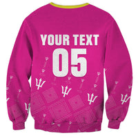 Custom Barbados 2026 Cricket Sweatshirt Tridents Rise Pink Version