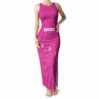 Custom Barbados 2026 Cricket Tank Maxi Dress Tridents Rise Pink Version