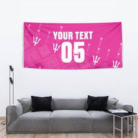 Custom Barbados 2026 Cricket Tapestry Tridents Rise Pink Version