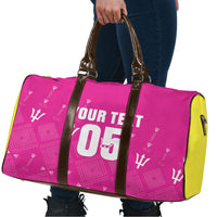Custom Barbados 2026 Cricket Travel Bag Tridents Rise Pink Version