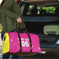 Custom Barbados 2026 Cricket Travel Bag Tridents Rise Pink Version