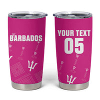 Custom Barbados 2026 Cricket Tumbler Cup Tridents Rise Pink Version