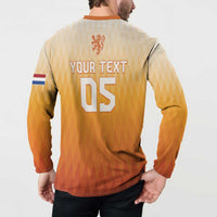 Custom Netherlands 2024 Football Button Sweatshirt Go Champions Oranje Lions LT05 - Wonder Print Shop