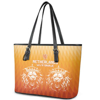 Netherlands 2024 Football Leather Tote Bag Go Champions Oranje Lions LT05 - Wonder Print Shop