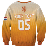 Custom Netherlands 2024 Football Sweatshirt Go Champions Oranje Lions LT05 - Wonder Print Shop