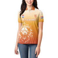 Custom Netherlands 2024 Football Women Polo Shirt Go Champions Oranje Lions LT05 - Wonder Print Shop