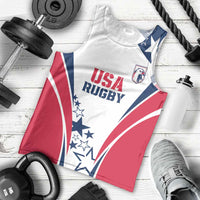 Custom USA Rugby 2024 Men Tank Top Eagles Reigns Supreme White Version LT05 - Wonder Print Shop