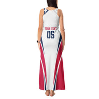 Custom USA Rugby 2024 Tank Maxi Dress Eagles Reigns Supreme White Version LT05 - Wonder Print Shop