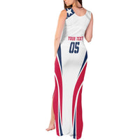 Custom USA Rugby 2024 Tank Maxi Dress Eagles Reigns Supreme White Version LT05 - Wonder Print Shop