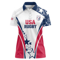 Custom USA Rugby 2024 Women Polo Shirt Eagles Reigns Supreme White Version LT05 - Wonder Print Shop