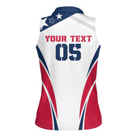 Custom USA Rugby 2024 Women Sleeveless Polo Shirt Eagles Reigns Supreme White Version LT05 - Wonder Print Shop