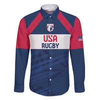 Custom USA Rugby 2024 Family Matching Summer Maxi Dress and Hawaiian Shirt Eagles Reigns Supreme Blue Version LT05 - Wonder Print Shop