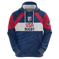 Custom USA Rugby 2024 Hoodie Eagles Reigns Supreme Blue Version LT05 - Wonder Print Shop