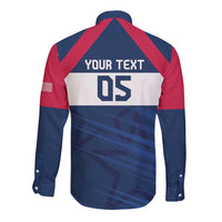 Custom USA Rugby 2024 Long Sleeve Button Shirt Eagles Reigns Supreme Blue Version LT05 - Wonder Print Shop