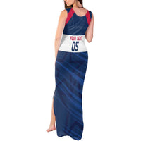Custom USA Rugby 2024 Tank Maxi Dress Eagles Reigns Supreme Blue Version LT05 - Wonder Print Shop