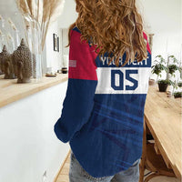 Custom USA Rugby 2024 Women Casual Shirt Eagles Reigns Supreme Blue Version LT05 - Wonder Print Shop