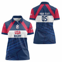 Custom USA Rugby 2024 Women Polo Shirt Eagles Reigns Supreme Blue Version LT05 - Wonder Print Shop