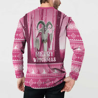 Christmas Naughty Witch Button Sweatshirt Merry Witchmas LT05 - Wonder Print Shop