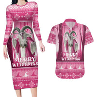 Christmas Naughty Witch Couples Matching Long Sleeve Bodycon Dress and Hawaiian Shirt Merry Witchmas LT05 - Wonder Print Shop