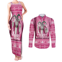 Christmas Naughty Witch Couples Matching Tank Maxi Dress and Long Sleeve Button Shirt Merry Witchmas LT05 - Wonder Print Shop