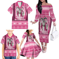 Christmas Naughty Witch Family Matching Off The Shoulder Long Sleeve Dress and Hawaiian Shirt Merry Witchmas LT05 - Wonder Print Shop