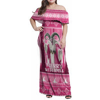 Christmas Naughty Witch Family Matching Off Shoulder Maxi Dress and Hawaiian Shirt Merry Witchmas LT05 - Wonder Print Shop