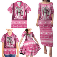 Christmas Naughty Witch Family Matching Puletasi and Hawaiian Shirt Merry Witchmas LT05 - Wonder Print Shop