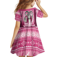 Christmas Naughty Witch Kid Short Sleeve Dress Merry Witchmas LT05 - Wonder Print Shop