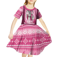 Christmas Naughty Witch Kid Short Sleeve Dress Merry Witchmas LT05 - Wonder Print Shop
