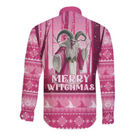 Christmas Naughty Witch Long Sleeve Button Shirt Merry Witchmas LT05 - Wonder Print Shop