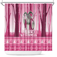 Christmas Naughty Witch Shower Curtain Merry Witchmas