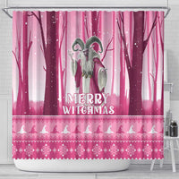 Christmas Naughty Witch Shower Curtain Merry Witchmas