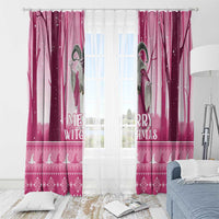 Christmas Naughty Witch Window Curtain Merry Witchmas LT05 - Wonder Print Shop