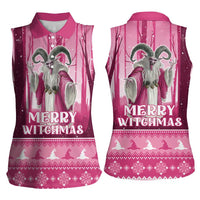 Christmas Naughty Witch Women Sleeveless Polo Shirt Merry Witchmas LT05 - Wonder Print Shop