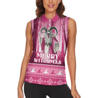 Christmas Naughty Witch Women Sleeveless Polo Shirt Merry Witchmas LT05 - Wonder Print Shop