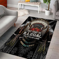 Native American Area Rug No One Is Illegal On Stolen Land