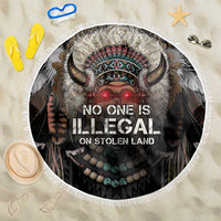 Native American Beach Blanket No One Is Illegal On Stolen Land