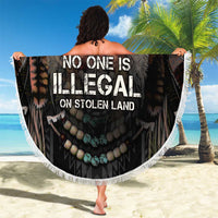 Native American Beach Blanket No One Is Illegal On Stolen Land
