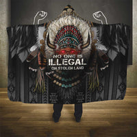 Native American Hooded Blanket No One Is Illegal On Stolen Land