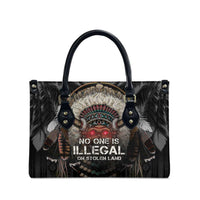 Native American Leather Bag No One Is Illegal On Stolen Land