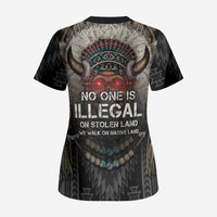 Native American Scrub Top No One Is Illegal On Stolen Land