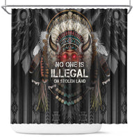 Native American Shower Curtain No One Is Illegal On Stolen Land